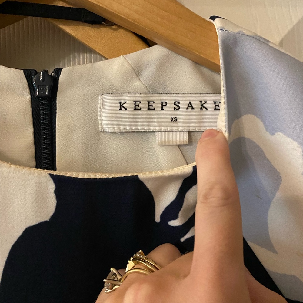 KEEPSAKE the Label Navy and Cream Dress - Picture 3 of 4